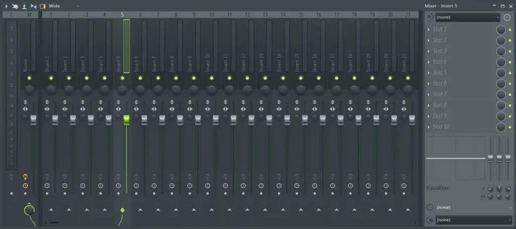 fl studio mixer