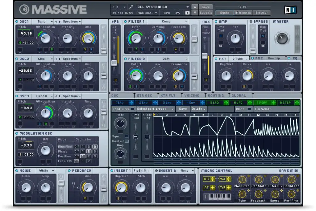 "Massive" - Native Instruments heavyweight VST synthesiser