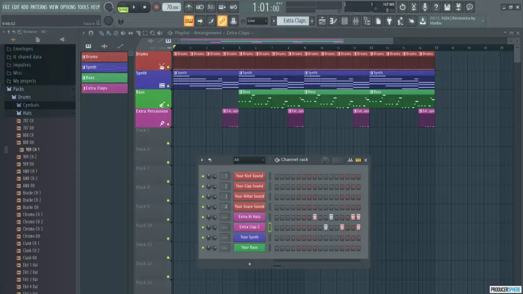 making a beat in fl studio: example beat 3