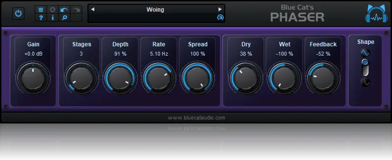 BLUE CAT phaser - best free vst plugins 2020