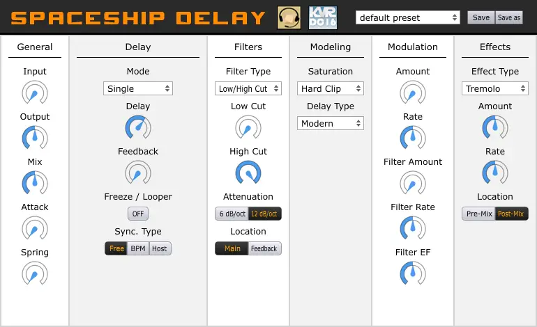 Musical Entropy Spaceship Delay