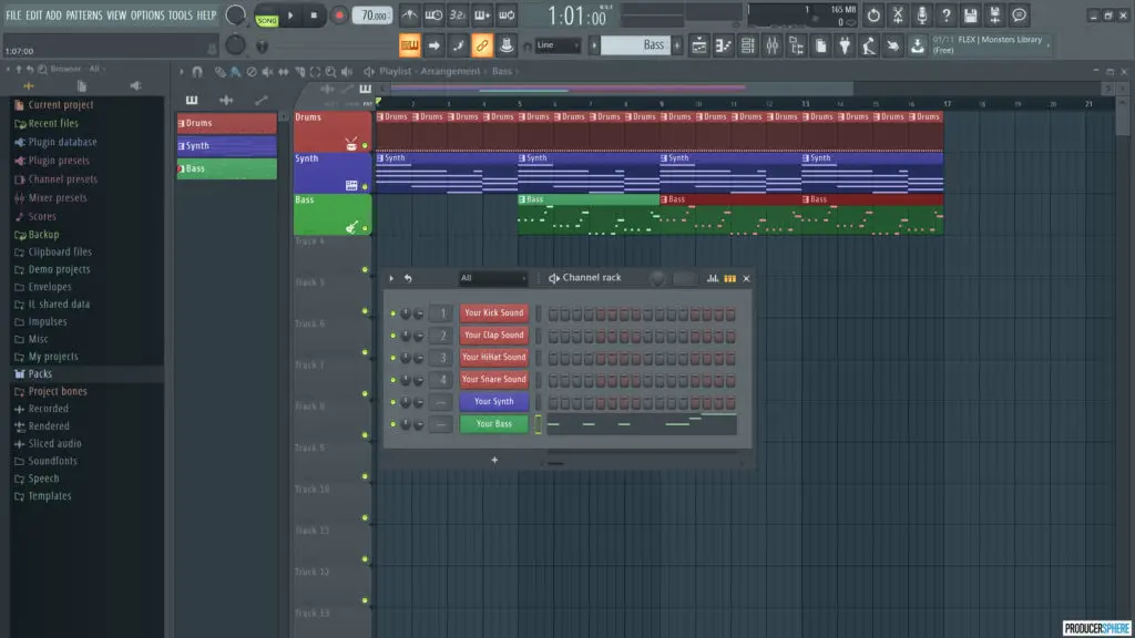 making a beat in fl studio: example beat 2