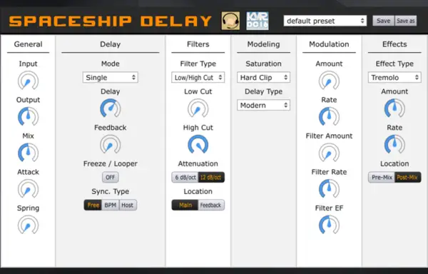 Musical Entropy Spaceship Delay