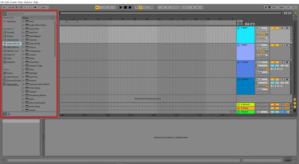 how to use ableton: browser