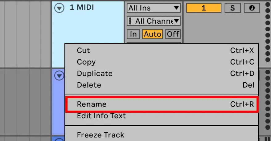 ableton tutorial: rename