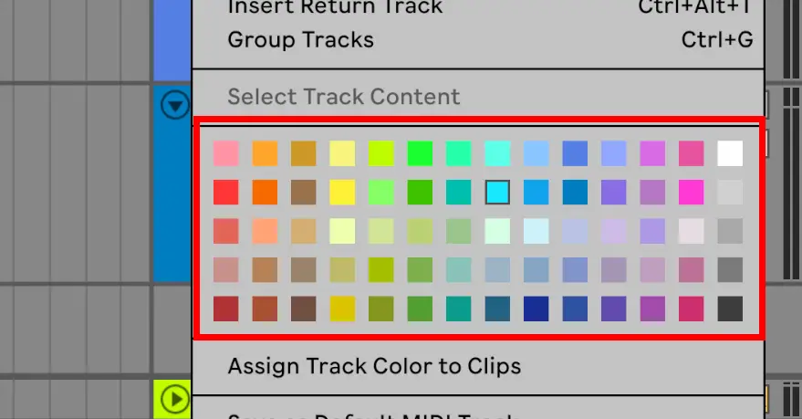 ableton tutorial color palette
