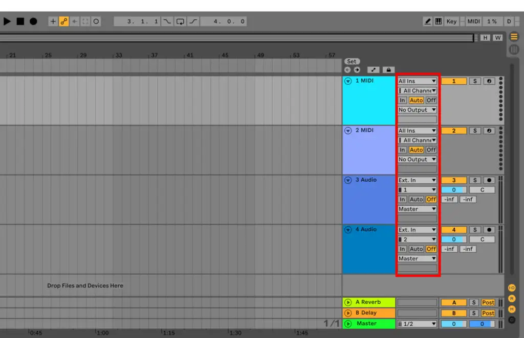 ableton tutorial input/output