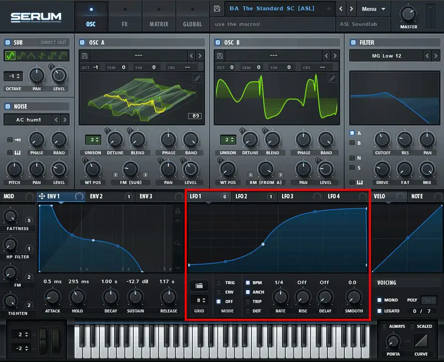 Serum Lfo modulation