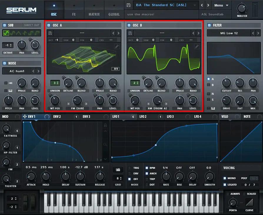 Oscillator A and Oscillator B