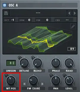 How to use Serum: Oscillator A WT Pos