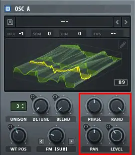 Further Oscillator controls