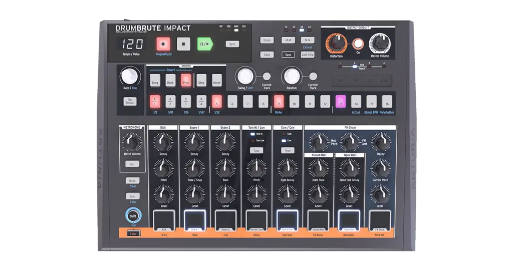 best drum machines 2020: arturia drumbrute impact