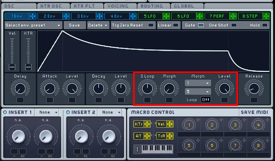 Envelope controls 2