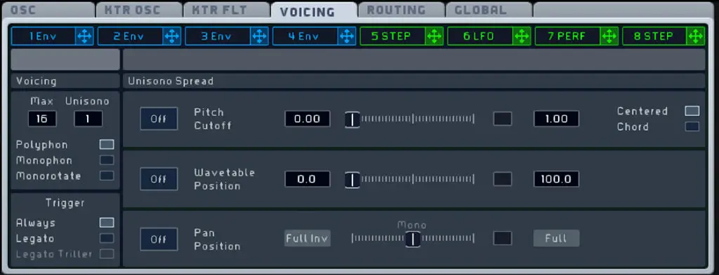 Voicing tab