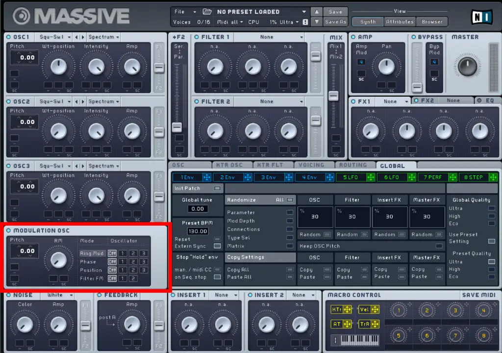 how to use Massive: Modulation Osc