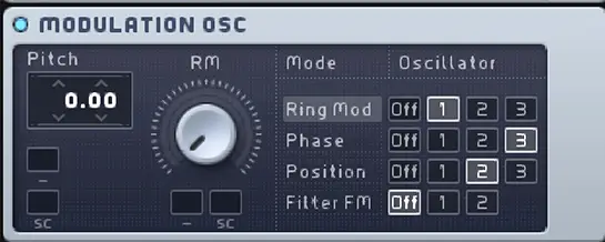 how to use Massive: Modulation osc 2