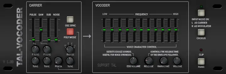Best Free Vocal VST Plugins : TAL-Vocoder