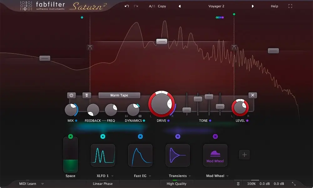 FabFilter's Saturation plugin - Saturn 2