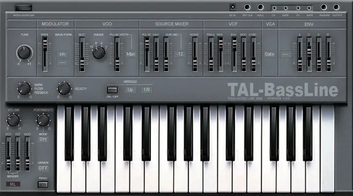 TAL-Bassline: best free retro vst synths