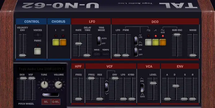 best free retro vst synths: TAL-U-NO-62